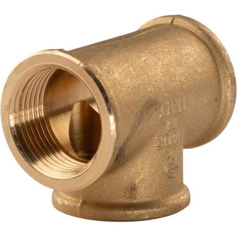 Messing Gewinde-Fitting T-Stück 1"IG - 1"IG - 1"IG (DN 25) - schwere Ausführung