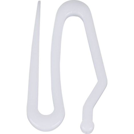 100 Pièces Crochet Rail à Rideau Glisseurs Plastique Blanc - Tringle Coulissante Forte Capacité de Charge (1/4)