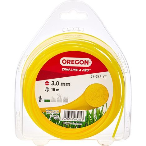 Fil de Débroussailleuse 3 mm Jaune Rond, 3.0mm x 15m (1/5)