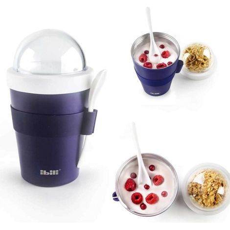 Yogurtera ibili portayogur portátil doble compartimento 350 ml
