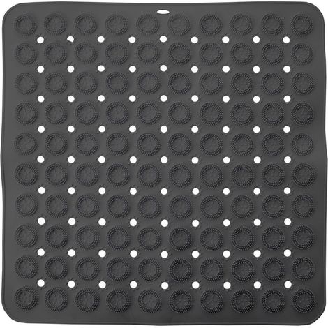 Alfombrilla antideslizante para ducha, gris, 54x54 cm (1/4)