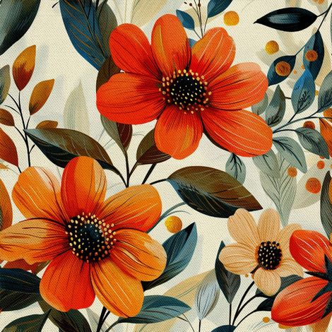 Tela decorativa para exteriores Oxford - Motivo floral I DX5305 (1/5)