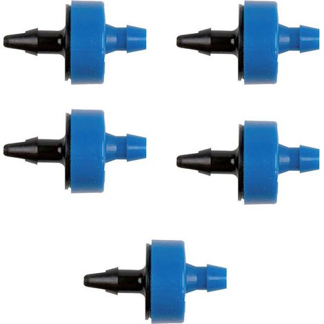 Lot de 5 Goutteurs auto-régulation 2L/H Bleu - jardiboutique