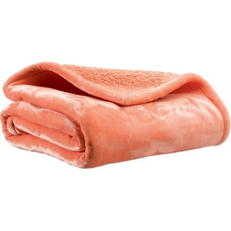 Jeté de lit coloris Goyave 220 x 240 cm - Couvre-lit de protection et décoration pour chambre - PANGIVO (1/3)