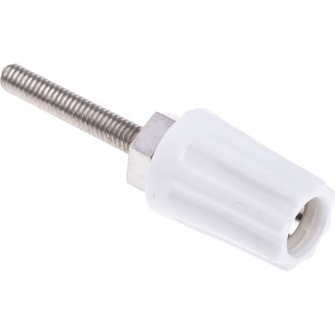 Borne de raccordement 4 mm RS PRO Blanc Femelle 16A 50V c.c.
