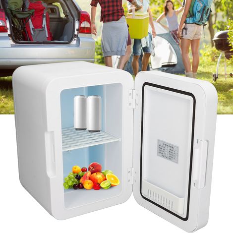 Mini réfrigérateur de voiture 8 L DC12V pour pique-niques, barbecues, petit réfrigérateur domestique, climatisation de dortoir, double usage pour voiture et maison, logements locatifs, boîte froide/ch (1/5)