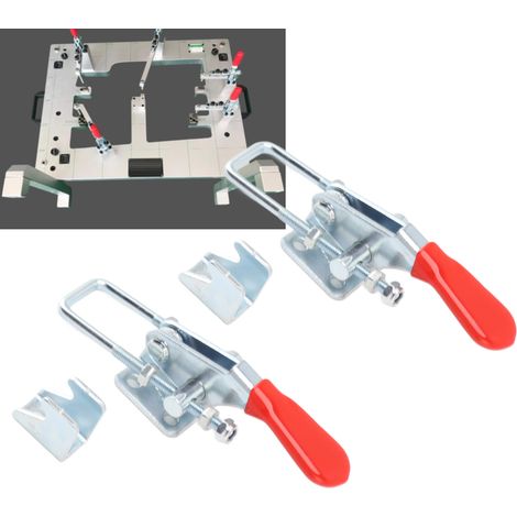 2 jeux/vente de loquet de porte à serrage rapide GH 40323 mandrin outil de serrage loquet de porte à boucle en fer (1/5)