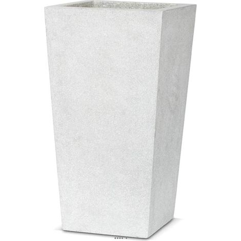 Bac en pures Fibres Mora Ext. carré évasé L41 x 41 x H90 cm Gris Clair - dimhaut: H 90 cm - couleur: Gris ciment
