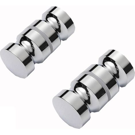 Pomelli in acciaio inox per porte scorrevoli della doccia, maniglie per porte doccia in vetro per bagno, cucina, casa, ufficio, hotel (2 paia)