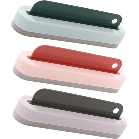 3pièces Raclette De Nettoyage Verre Outils Multifonctions pour Salle De Bain Cuisine Et Balcon Accessoire Pratique pour Élimination des Taches Eau Et Facilité Utilisation (1/5)