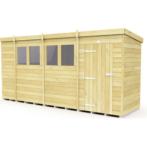 14 x 4 Pent Shed