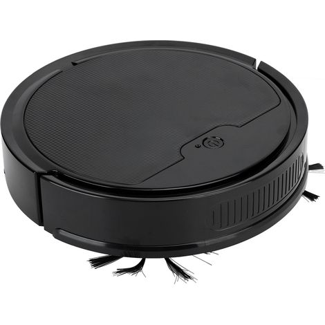 Robot aspirateur 3-en-1 1600 Pa, robot aspirateur intelligent 3000 mAh rechargeable par USB, noir (1/5)