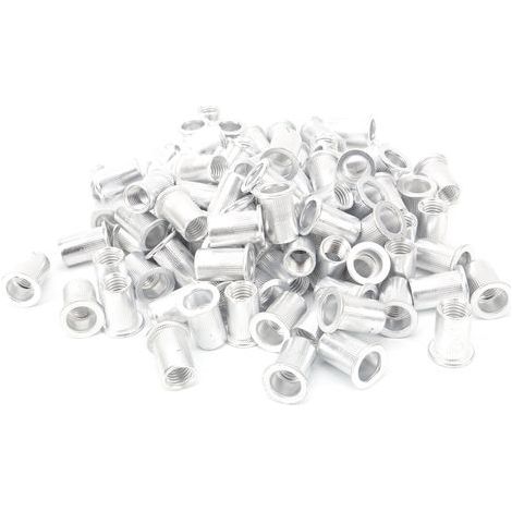 100 Stück Flachkopf-Aluminium-Zugnietmuttern, vertikale Hardware-Zubehörteile wj-30045M10 (1/5)