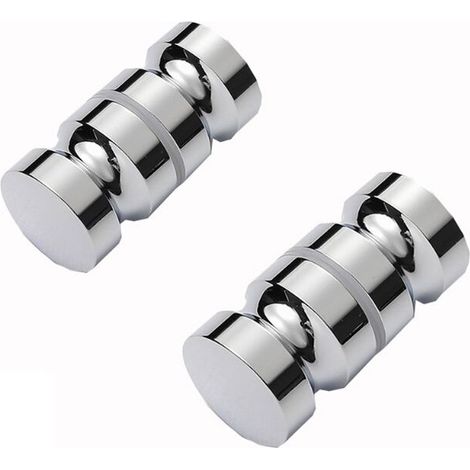 Poignée Porte Douche - Acier Inoxydable 304 - Pour Porte Vitre 6 à 12 mm - Salle De Bain Cuisine Bureau Hôtel - 2 Paires