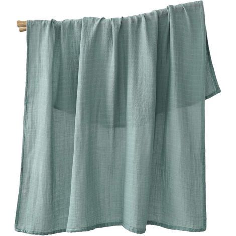 Couverture d’emmaillotage bébé en coton bambou, couleur vert clair, 120 × 110 cm, usage quotidien (1/3)