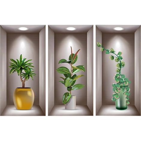 Fenster Bonsai Wandaufkleber 1 Satz aus Pvc mit Sicherer