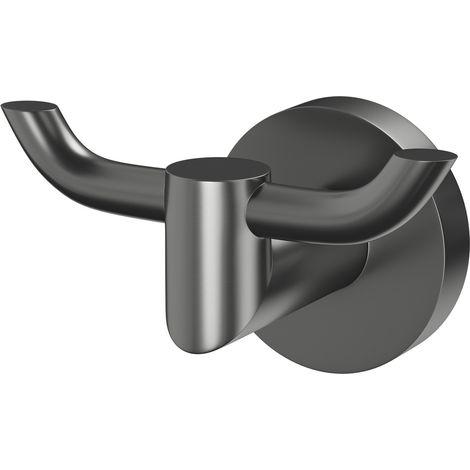 Colore Orbit Gunmetal Grey Wall Mounted Double Robe Hook (1/5)