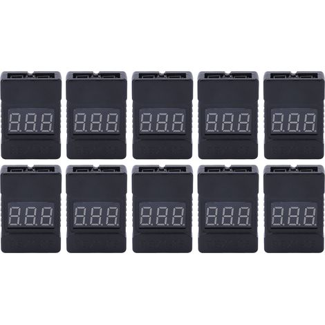 Lot de 10 alarmes de basse tension pour batterie lithium, boîtier ABS, protection contre inversion de polarité, testeur de tension. (1/5)