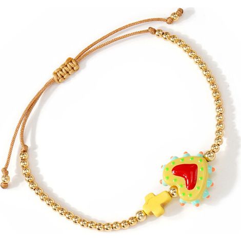 Elegante braccialetto dell'amicizia con ciondolo a croce - JS B25071101B