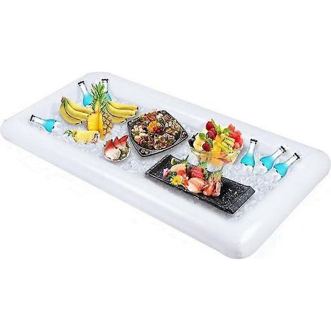 Matelas gonflable de plage avec porte-gobelets et porte-boissons flottants pour piscine et bar. (1/5)