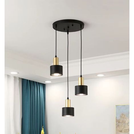 Lustre nordique à 3 branches pour restaurant, suspension moderne, suspension pour bar, table, salle à manger, blanc froid (1/5)