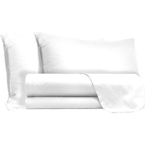 Set Lenzuola Matrimoniale Sopra Sotto e Federe Doubleface Bianco/Bianco (1/5)