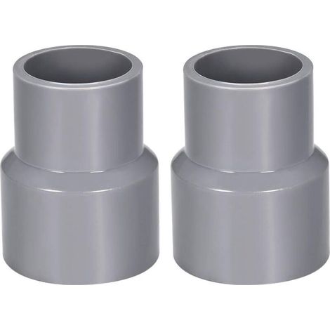 Raccord PVC pour tuyaux DWV – Couplage réducteur 40 x 32 mm, gris, lot de 2 pièces (1/4)