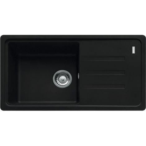 Franke Malta BSG 611-78/39 Fregadero 78x43,5cm con escurridor reversible, Fragranit+, Negro mate (BSG611-78MC)