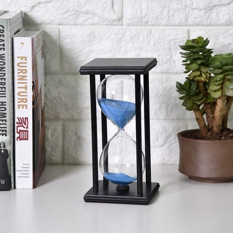 Sablier 30 minutes en bois, horloge et minuteur, cadeau tendance pour la maison ou le bureau, décoration de bureau (1/5)