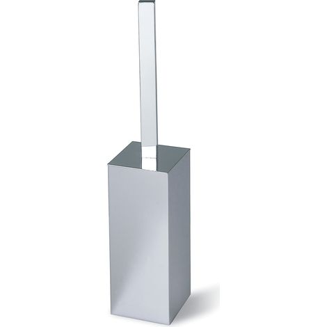 Porte-brosse de toilette modèle Cuadra en chrome brillant - Porte-brosse de toilette pour sol de salle de bain CUADRA (1/2)