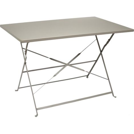 Table de Jardin Pliante "Palerme" 110cm Taupe (1/5)