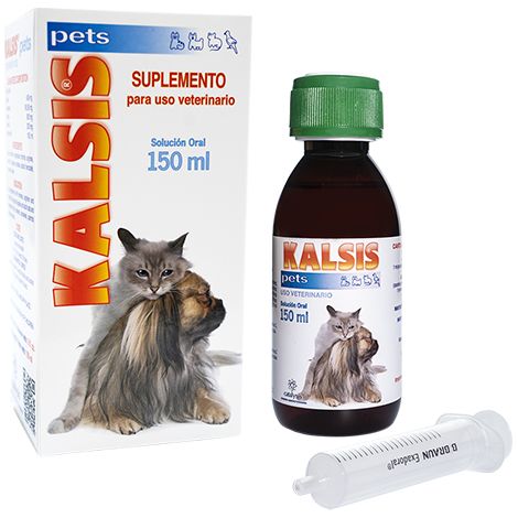 Catalyse Kalsis Animaux de compagnie Renforcement des os usure chez les chiens et les chats, Rsolution orale 150 ml
