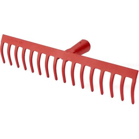 Gartenzahnrake Stahl 16 Zinken ohne Griff rot 95216 Bellota