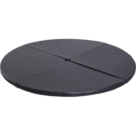 Tapis pole dance rond noir épaisseur 5cm plastique exercice danse yoga gymnastique (1/4)