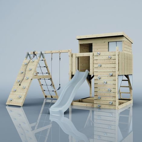 PolarPlay Tour de jeux Emil Bleu 415 x 396 cm Balançoire pour enfants