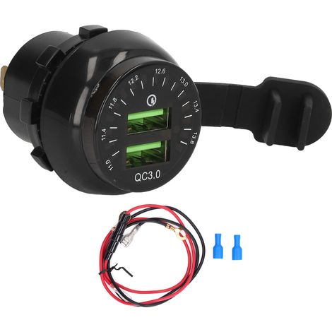 Chargeur USB Double Prise 12V Adaptateur Allume-Cigare pour Quad, Camping-Car, SUV, Bateau (1/5)