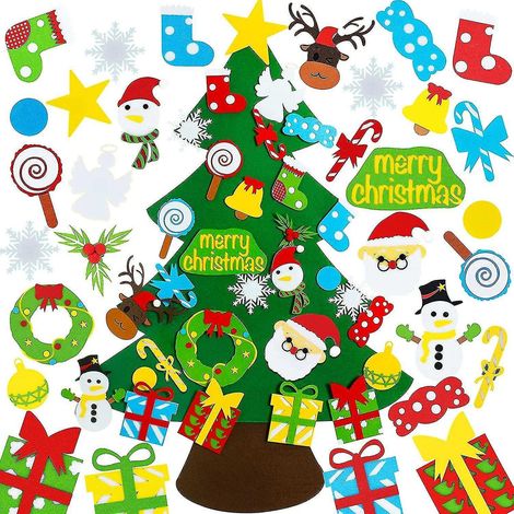 Sapin de Noël en feutrine pour tout-petits Heilwiy, décorations de Noël, cadeaux de Noël pour enfants (1/3)