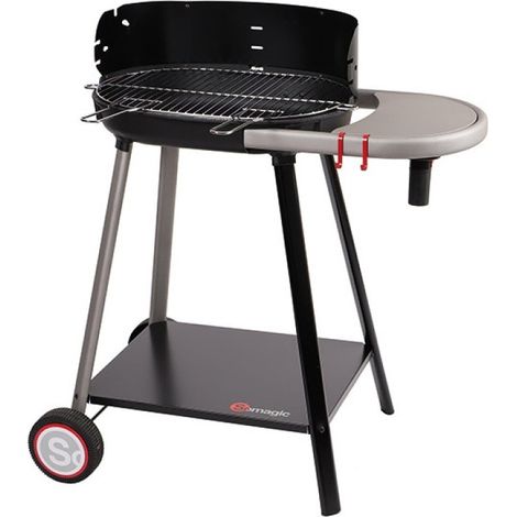 SOMAGIC - Barbecue à charbon de bois Vulcano 2000 avec cuve en fonte et grille en acier chromé (1/6)