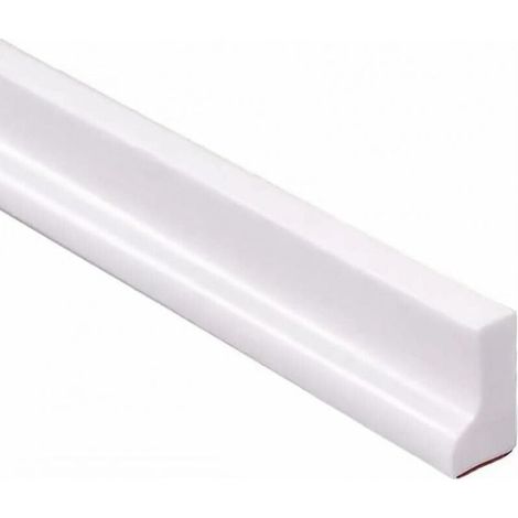 Flood Threshold Strip, Interior Folding Door Strip, Shower Wall, Bathtub, Dry and Wet Separation, Suitable for Kitchen and Bathroom (100cm, White) (1/5)