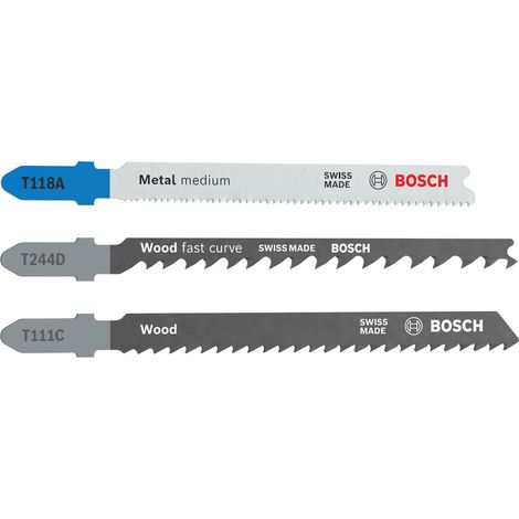 Bosch Jigsaw/reciprocating saw blades, sets Wood and Metal Jigsaw Blade Set, 3 pcs 2607012076 (1/5)