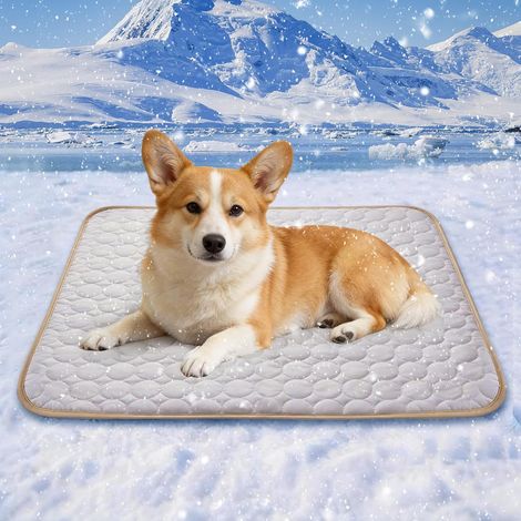Dog Cooling Mat 98 x 70 cm Polyester Comfortable and Non-Toxic Cooling Mat for Dogs Easy to Clean and Foldable Cooling Mat for Indoor Outdoor Car (1/5)