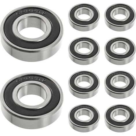 Kugellager 6900 2RS, aus Wälzlagerstahl, 10 mm x 22 mm x 6 mm, doppelt abgedichtete Rillenkugellager (10 Stück) (1/5)