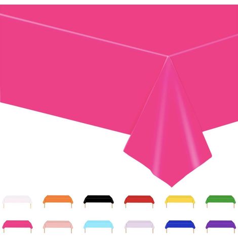 Einweg-Tischdecke Rosa 137x274cm Rechteckig für Partys & Haushalt