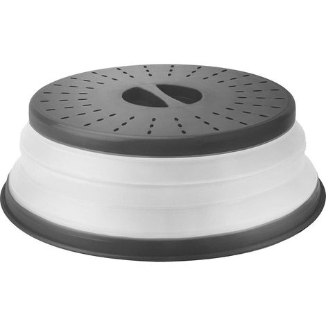 Couvercle anti-déversement pour micro-ondes, ventilé et pliable avec poignée ergonomique (1/4)