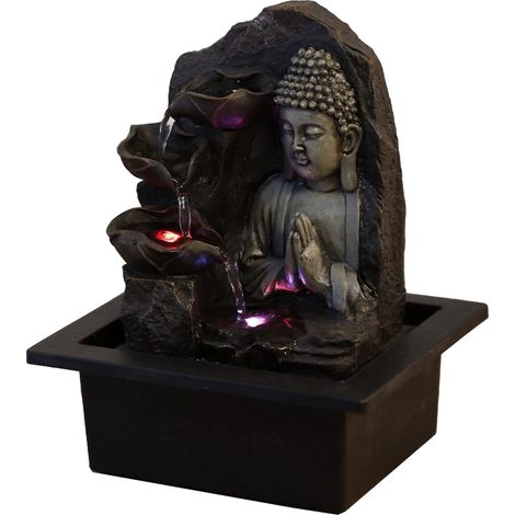 Zen'Light Spiritualite - Fontana in poliresina, Marrone Scuro, 21 x 21 x 26 cm (1/4)
