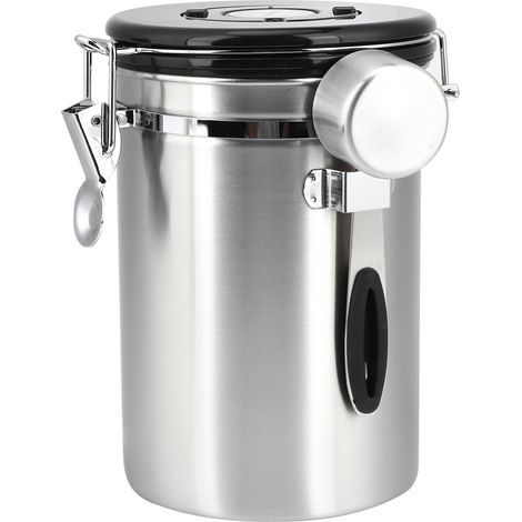 Boîte hermétique en acier inoxydable pour grains de café, thé et fruits secs, 1,8 L (1/5)