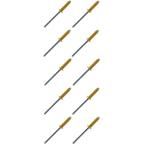 10x Rivet Jaune Plaque immatriculation aluminium Moto Voiture Auto Ancienne Vintage (1/2)