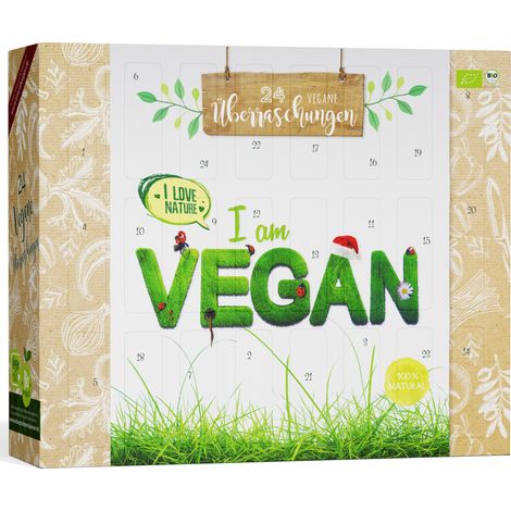 BOXILAND® calendrier avent vegan 2026, bio, 24 snacks végétaux, sucreries (1/5)