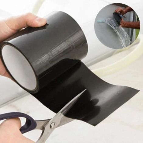 Bardusch-Ruban adhésif étanche super fort, réparation pour joints et conduits, 150 cm, noir (1/4)
