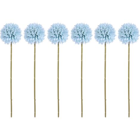 Löwenzahn-Blume, künstliche Zwiebelblume, Ball, Seide, Hortensien, Sträucher, Kunststoffbüsche, Pflanze für Braut, Hochzeit, Blumenstrauß, Hausgarten, Dekoration (blau) (1/5)